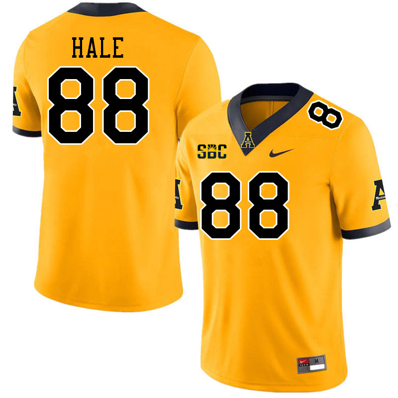 Men #88 Luke Hale Appalachian State Mountaineers College Football Jerseys Stitched-Gold